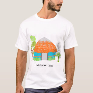T-Shirt-Haus-Wandkunst Kleines gemütliches Zuhau T-Shirt