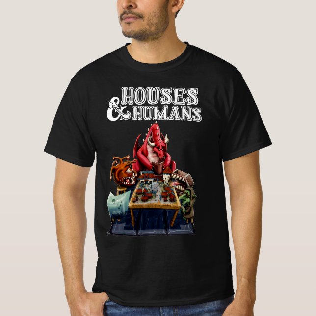 T - Shirt Häuser und Menschen (Vorderseite)