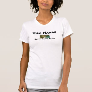 T-shirt Hausse Hawaï : Plage verte de sable de Papakolea