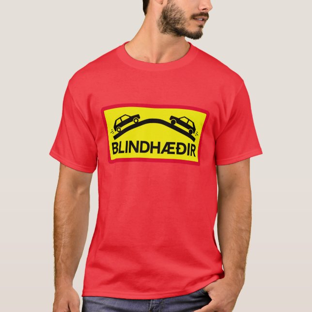 T-shirt Hausses d'abat-jour, poteau de signalisation, (Devant)