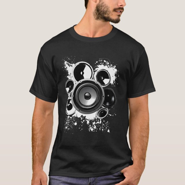 T-shirt Haut-parleur Construire Électronique Sonde Fréquen (Devant)