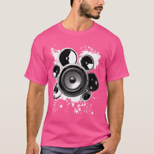 T-shirt Haut-parleur Techno Bass Music Graphiques Cadeaux