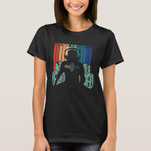 T-shirt Haut-parleurs rétro Musique Ingénierie audio