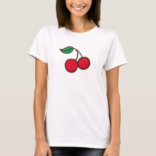 T-Shirt haut rétro Rockabilly Cerise
