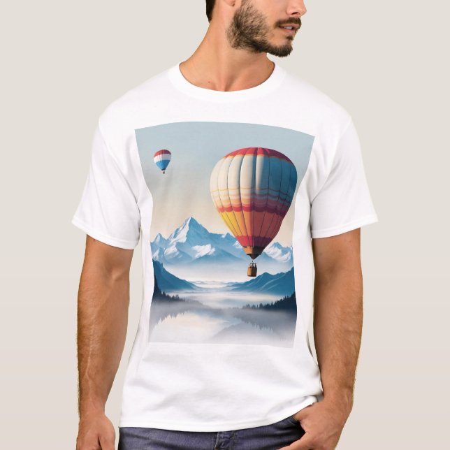 T-shirt Hauteurs de rêve : Ballons à air chaud sur les mon (Devant)
