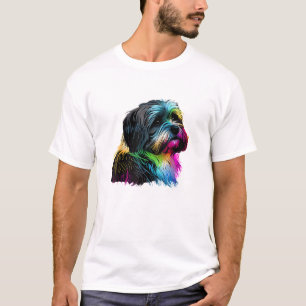 T-shirt Havanais Chien Pop Art Design Havanais Amateurs