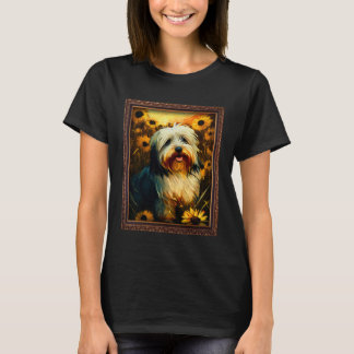 T-shirt Havanese Painting Sunflower Flower Mom Women Flora