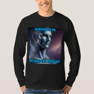 T-shirt Have you Tried AI - Men's Black Long Sleeve Tee