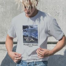 T-shirt Hawaï Tortue de mer sur plage de sable noi