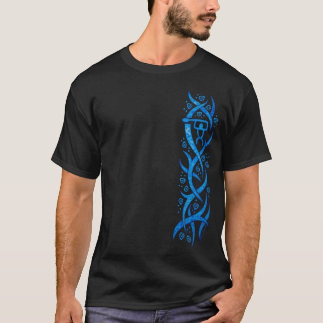 T-shirt hawaïen de tribal de Paddler de canoë de (Devant)
