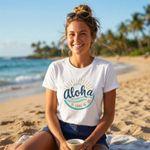 T-Shirt Hawaïen "Jésus Vous Aime" Lever du Soleil