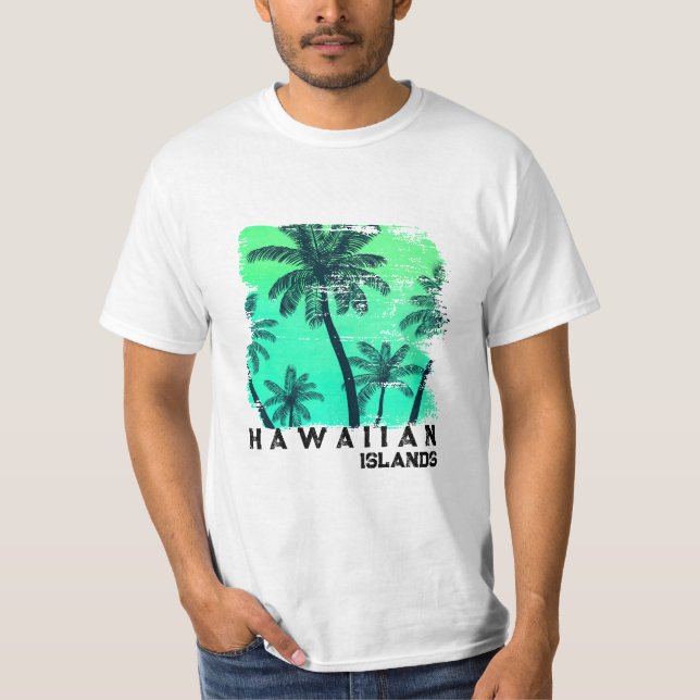 T-shirt hawaïen masculin (Devant)