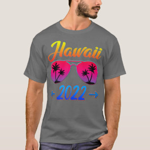 T-shirt Hawaii 2022 Hawaiian Beach Cool lunettes vacances 