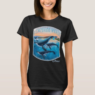 T-shirt Hawaii Baleines à bosse marine nationale Sa