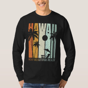 T-shirt Hawaii Beach Aloha Tropical Paradise Palm Tree Sum