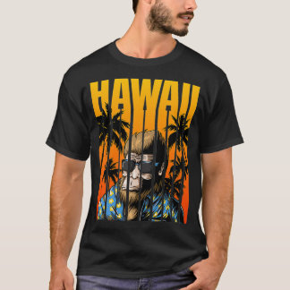 T-shirt Hawaii Bigfoot lunettes de soleil Tropical Funny H