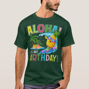 T-shirt Hawaii C'est Mon Anniversaire Fête Aloha Floral Ha