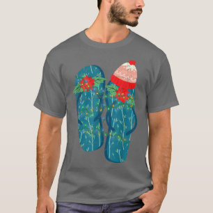 T-shirt Hawaii Été Flip Flops Mistletoe Noël