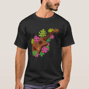 T-shirt Hawaii Floral Ukulele Player