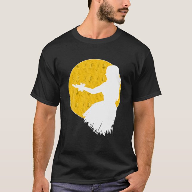T-shirt Hawaii Hawaii Danse Hawaiian Silhouette Tropical A (Devant)