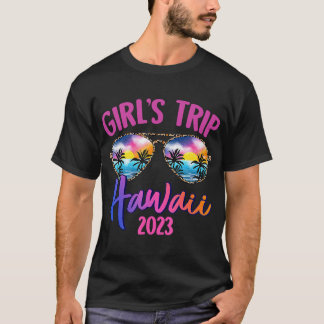 T-shirt Hawaii Hawaiian 2023 Voyage filles lunettes de sol