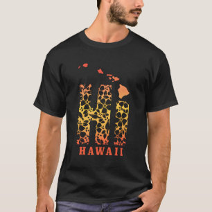 T-shirt Hawaii Hi Hawaiian Islands Carte Surf Surfer Hilo 