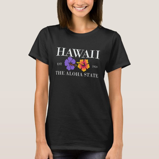 T-shirt Hawaii Hibiscus Flowers  4 (Devant)