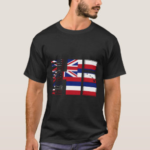 T-shirt Hawaii Îles Hawaii Carte du drapeau Hawaii État Va