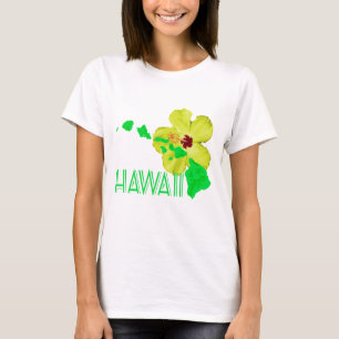 T-shirt Hawaii Îles Jaune Hibiscus Fleur