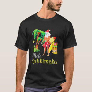 T-shirt Hawaii Mele Kalikimaka Père Noël Surfing Christm