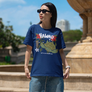 T-shirt Hawaii Mignonne Tortue de Mer Tropicale