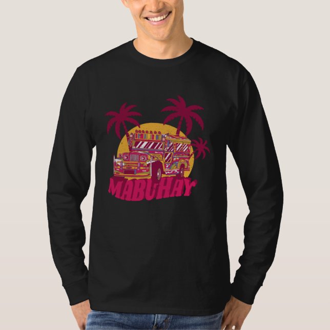 T-shirt Hawaii Philipines bus coloured psy (Devant)