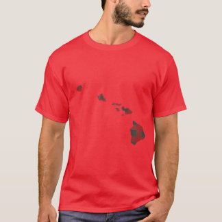 T-shirt Hawaii plaid en rouge