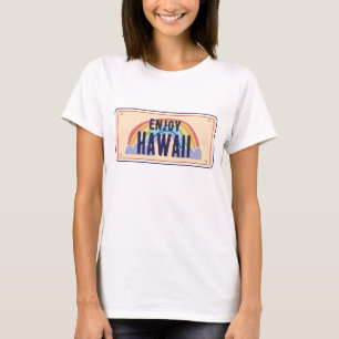 T-SHIRT HAWAII PLATE DE VOITURE PROFITEZ DE HAWAII