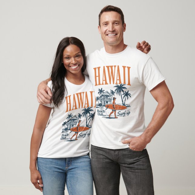 T-shirt Hawaii Surf Up Beach Club (Unisexe)