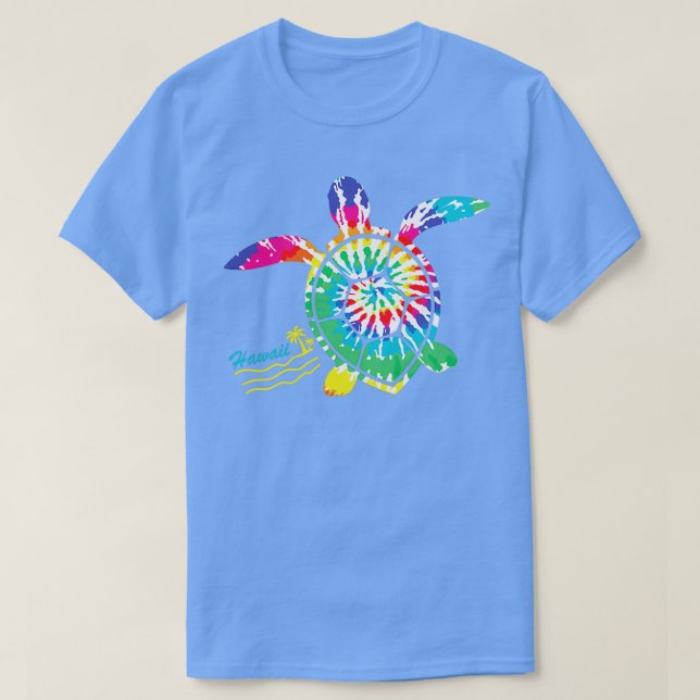 T-shirt Hawaii Tie Dye Sea Turtle Turtle Lovers (Design devant)