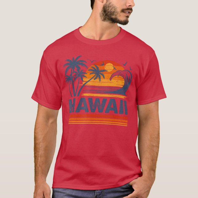T-shirt Hawaii Vacances Coucher de soleil mignon Les année (Devant)