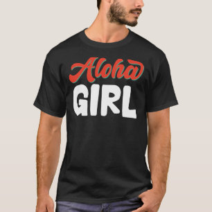 T-shirt Hawaiian Aloha Girl Hawaii Pineappy Tiki
