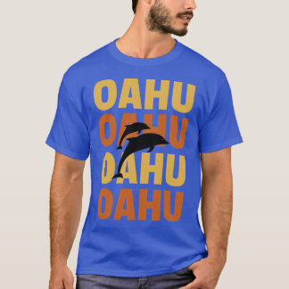 T-shirt Hawaiian Islands Style Surf Oahu Dolphin Watch
