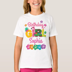 T-shirt Hawaiian Luau Birthday Girl été