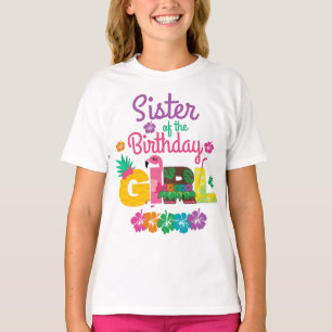 T-shirt Hawaiian Luau Soeur de la fille d'anniversaire été