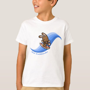 T-shirt Hawaiian Surfing Bunny Holiday Blue Cartoon Band