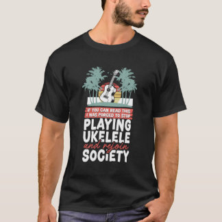T-shirt Hawaiian Ukulele Uke Si Vous Pouvez Lire Ceci J'Ét
