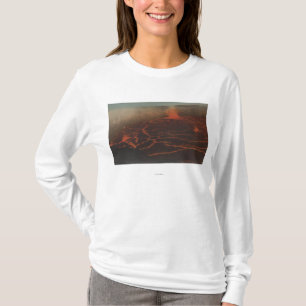 T-shirt HawaiiView des traînées de lave dans KilauerHawaii