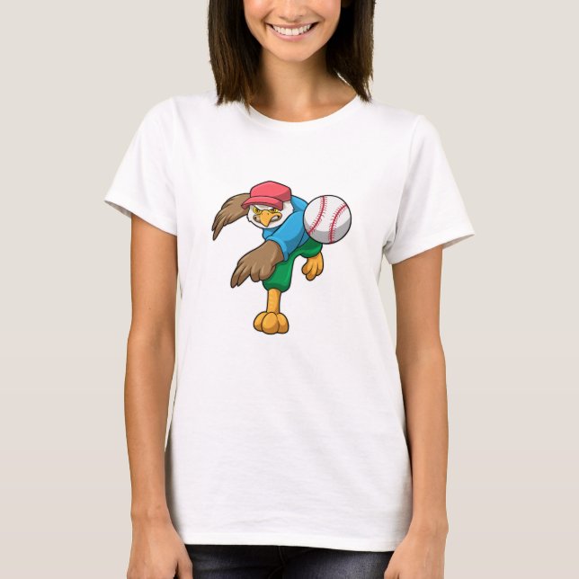 T-shirt Hawk au baseball avec batte de baseball (Devant)