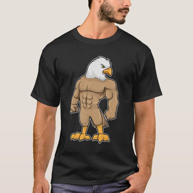 T-shirt Hawk en Bodybuilder avec six pack (Devant)