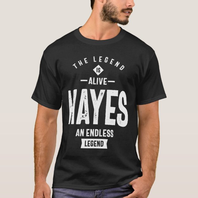 T-shirt Hayes Nom personnalisé Cadeau Anniversaire (Devant)