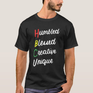 T-shirt HBCU Africain Humbled Blessé Creative Unique Noir
