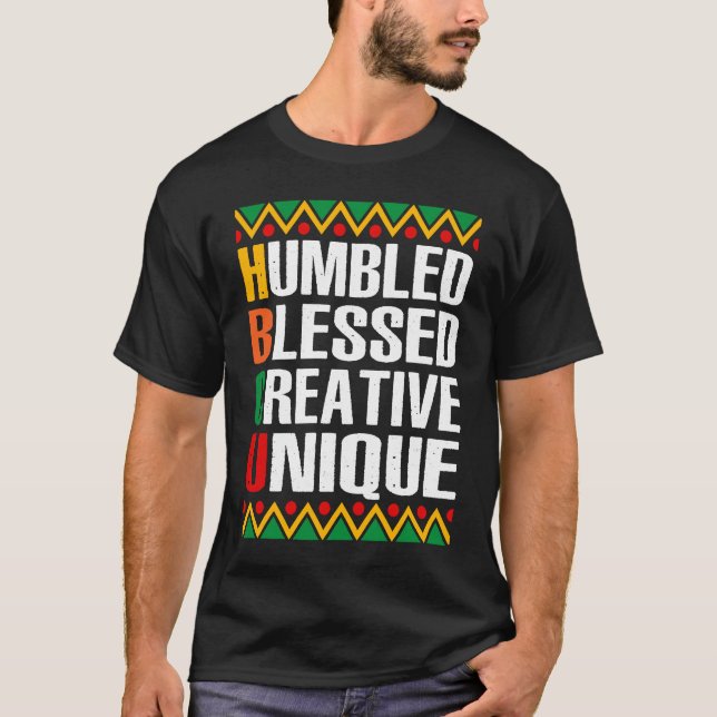 T-shirt HBCU African Humbled Blessed Creative Unique Histo (Devant)