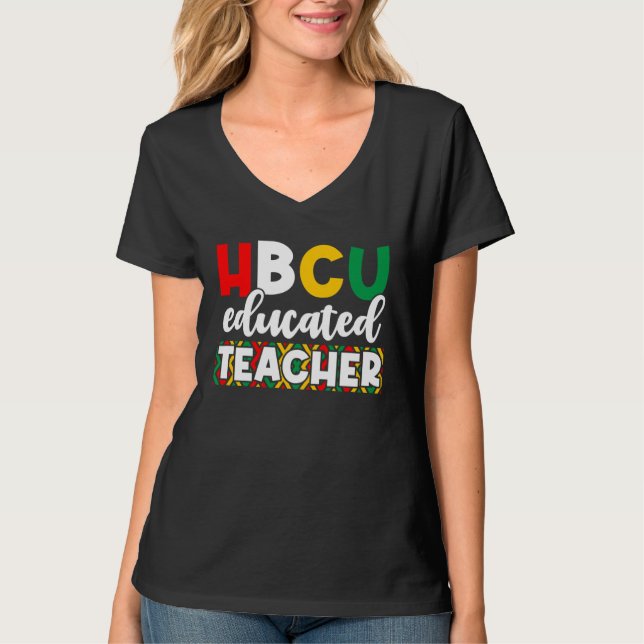 T-shirt HBCU Apparel Historical Black College HBCU Educate (Devant)
